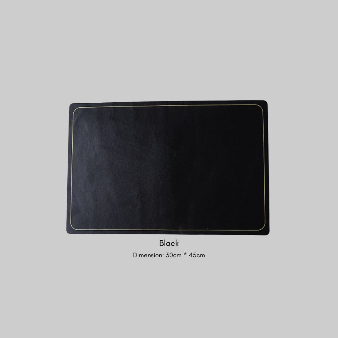 Plain PU Leather Rectangle Placemat
