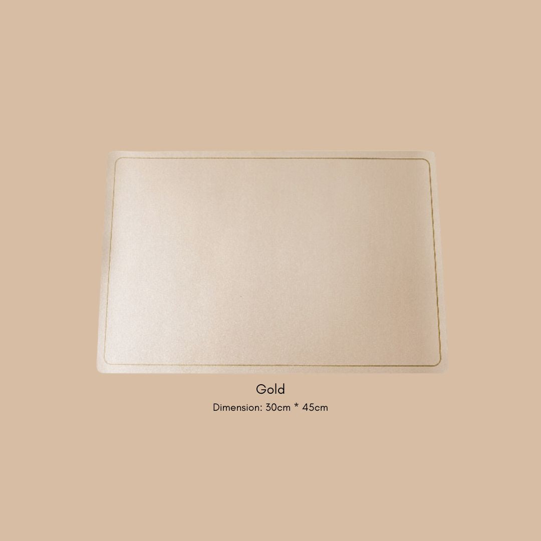 Plain PU Leather Rectangle Placemat