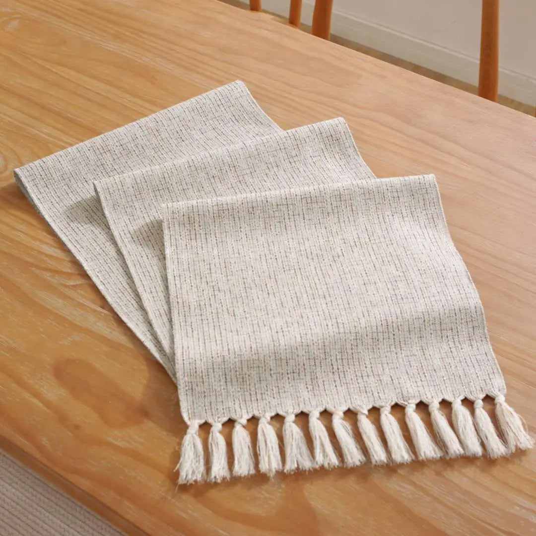 Reinor Cotton Linen Table Runner-Speckled Space