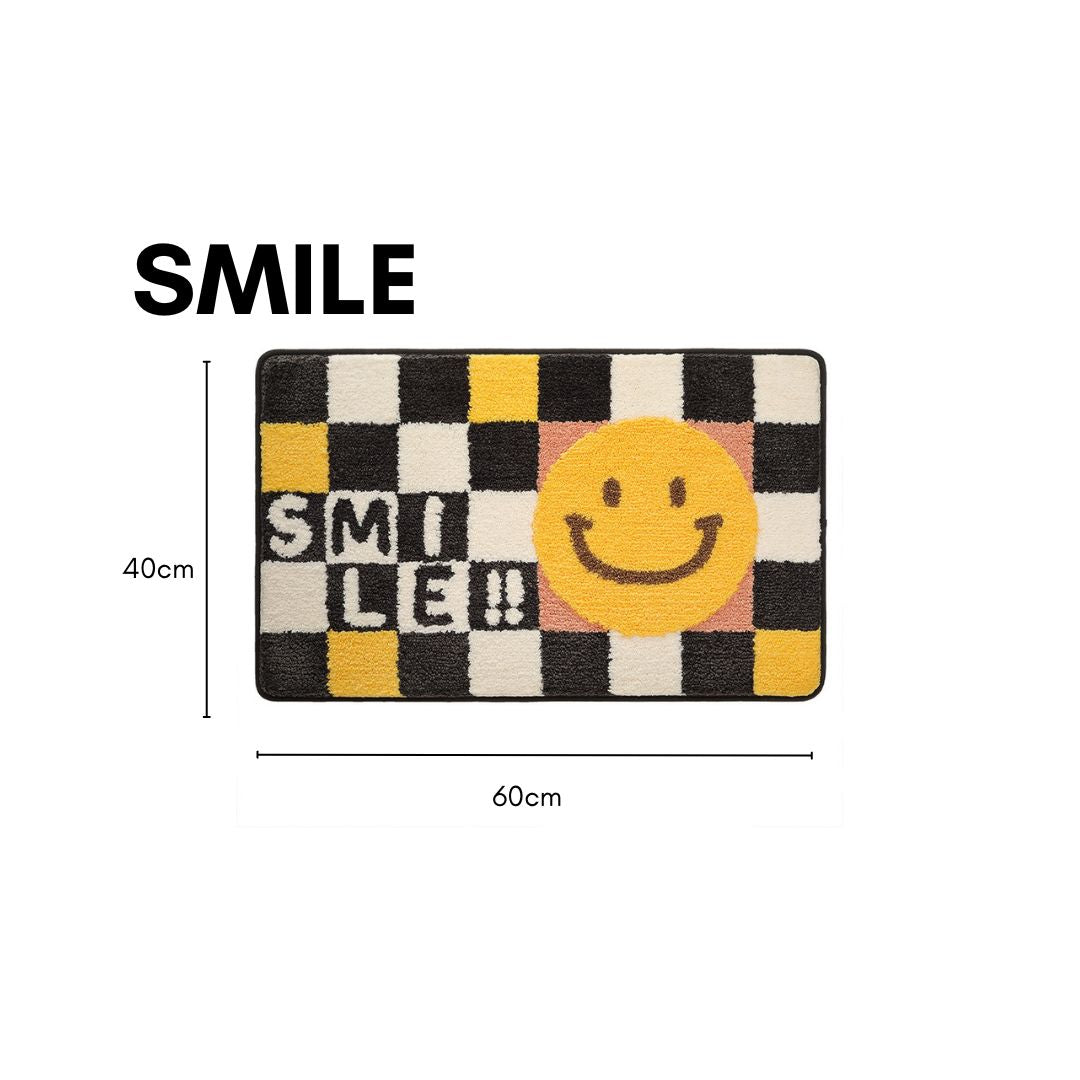 Smile Bath Mat-Speckled Space