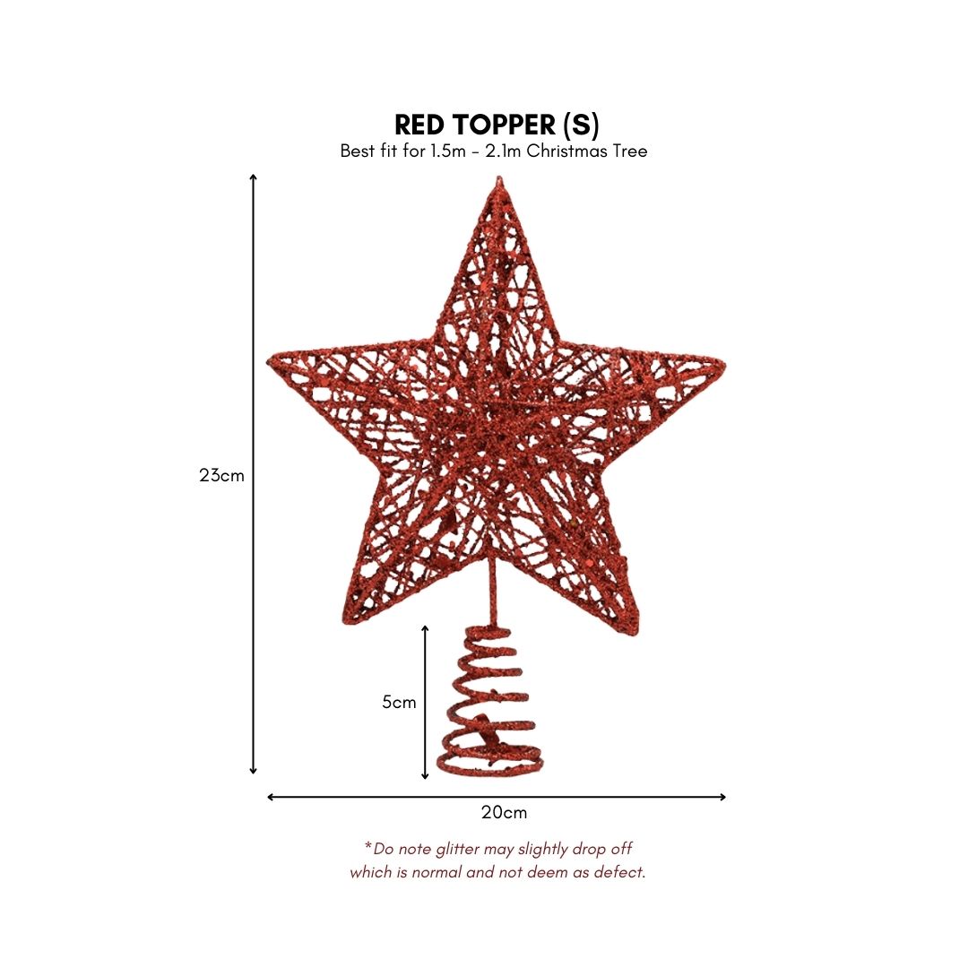 Red Blinky Star Tree Topper