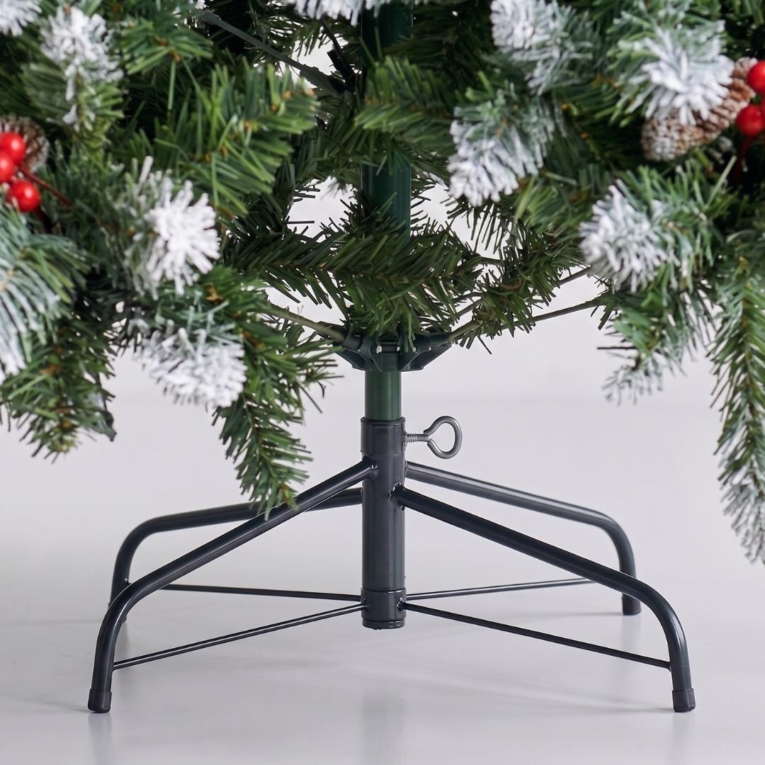 Tinker White Pine and Berry Christmas Tree beautifully styled in a modern Singapore living room, outperforming standard holiday trees from Masons Home Decor and Tidings