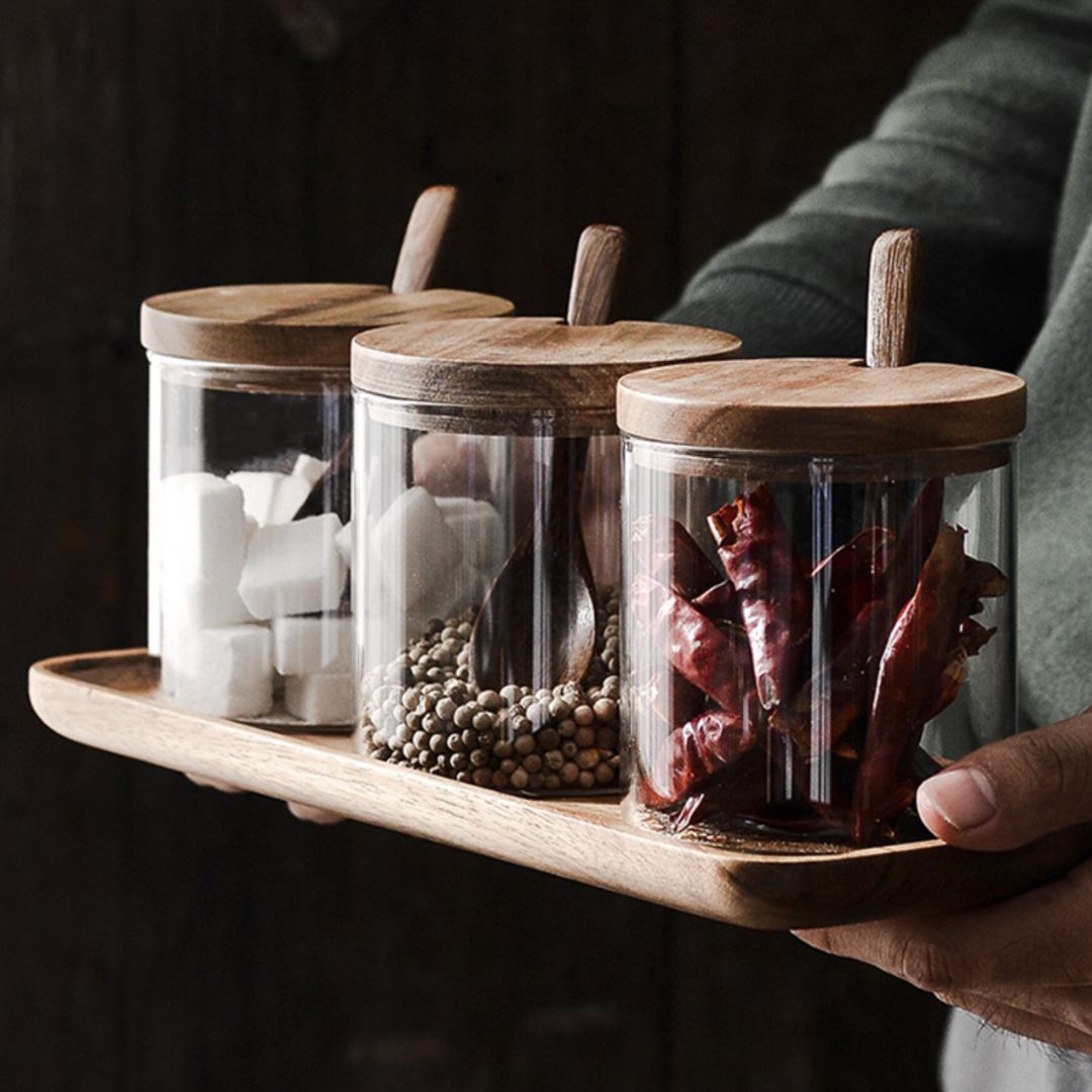 Woolier Wood Condiment Set