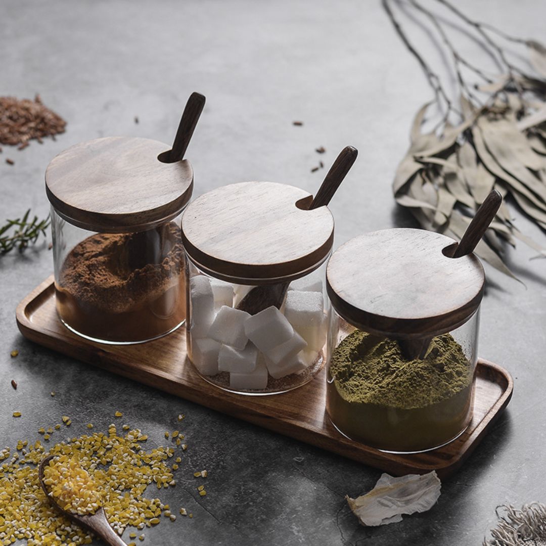 Woolier Wood Condiment Set