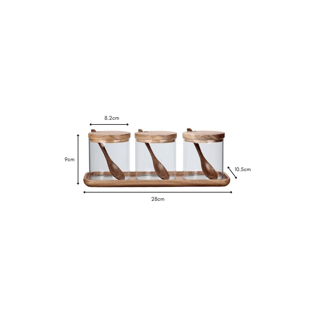 Woolier Wood Condiment Set