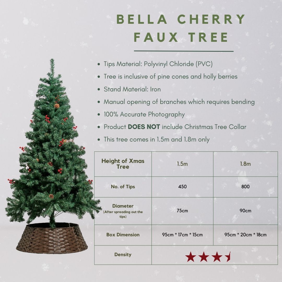 Bella Pine Cone & Berry Faux Christmas Tree