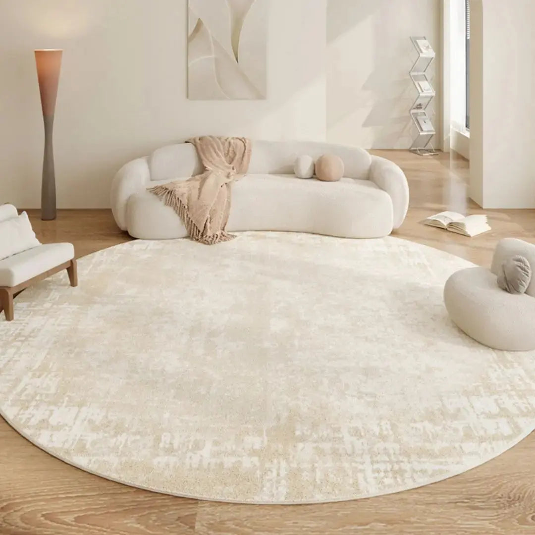 Senlo Round Water Resistant Carpet-Speckled Space