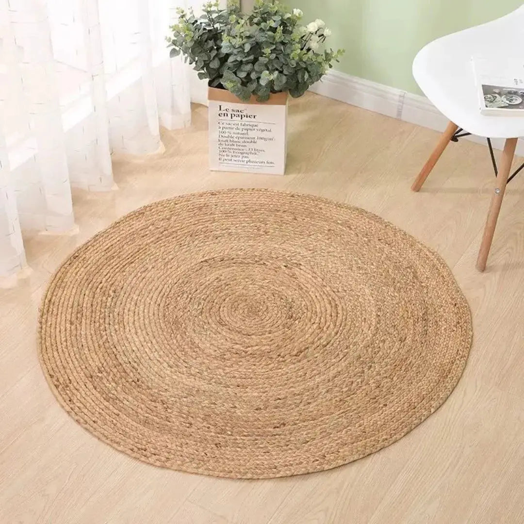 Cherin Hand Made Seagrass Rug-Speckled Space