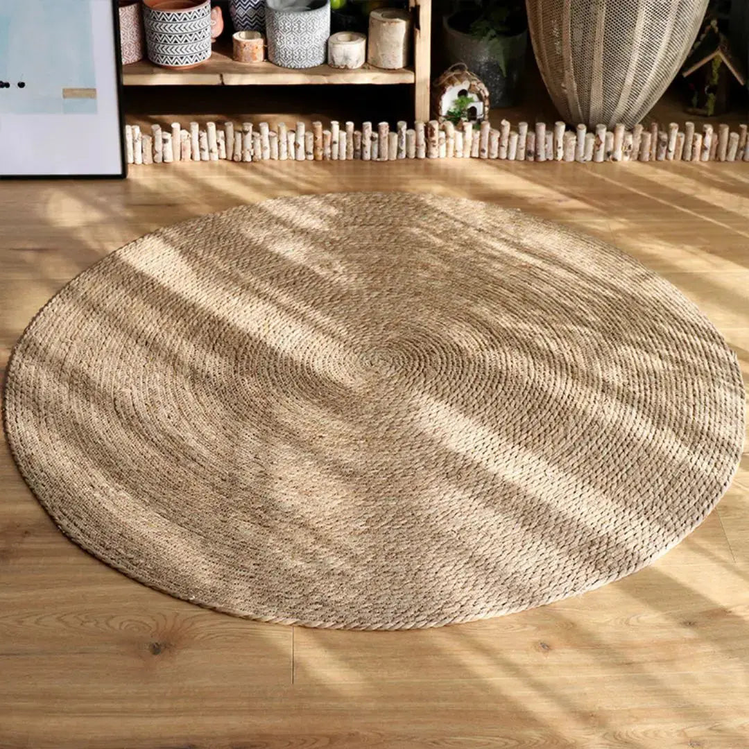 Cherin Hand Made Seagrass Rug-Speckled Space