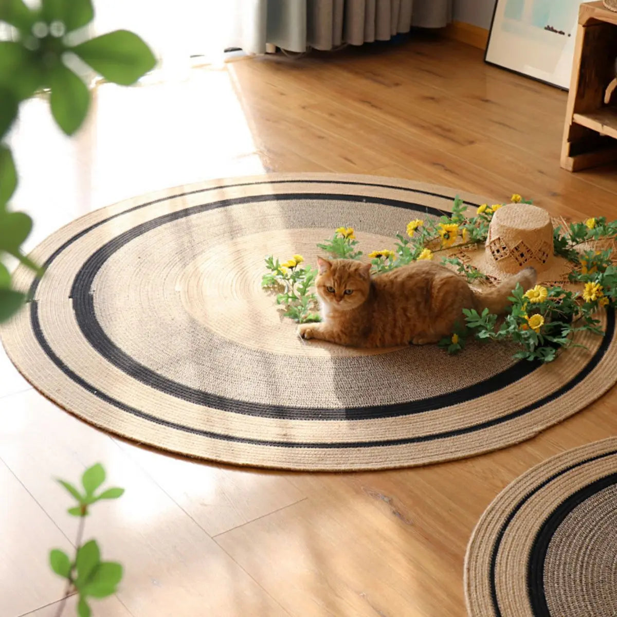 Lyano Jute Round Rug My Store