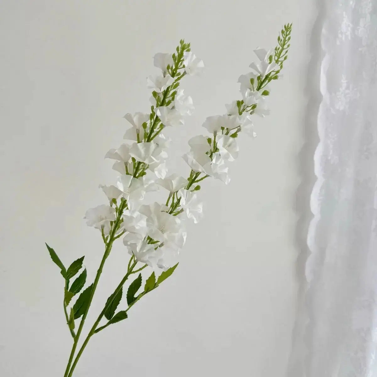Faux Delphinium Flower - White My Store