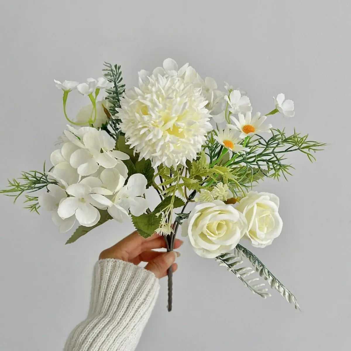 Faux Small Floral Arrangement - Lily White My Store