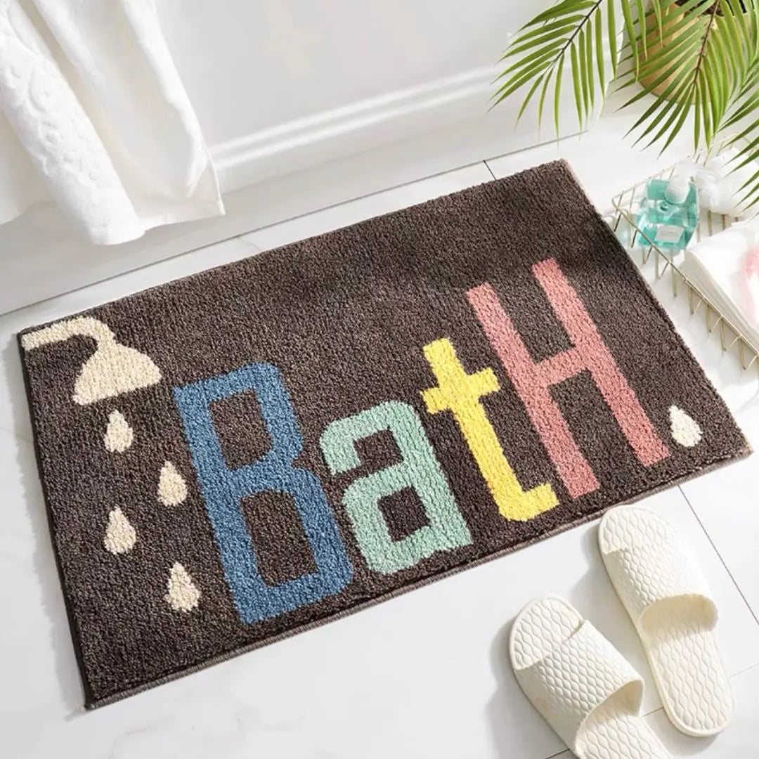 Bath Brown Bath Mat-Speckled Space