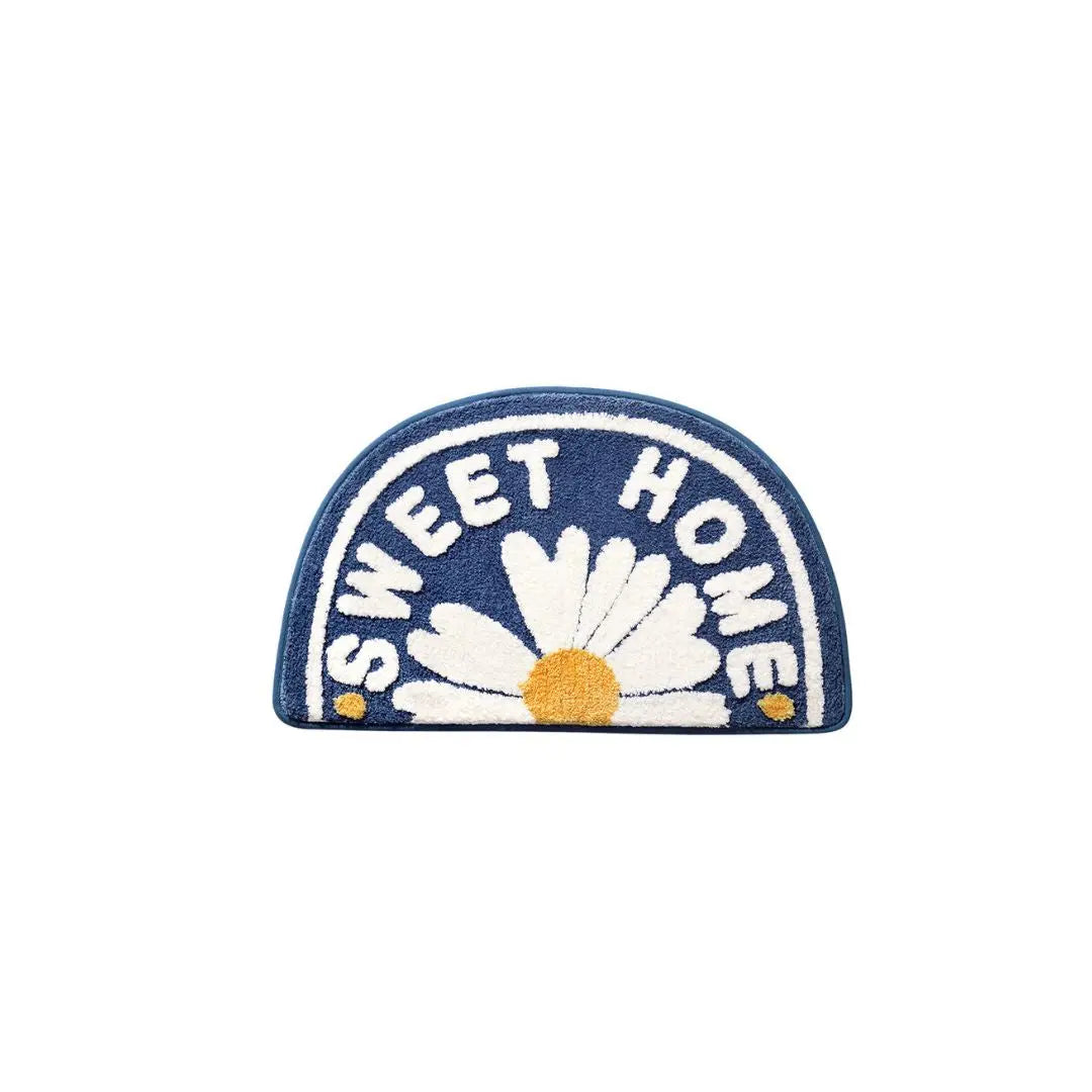 Daisy Blue Bathroom Mat My Store