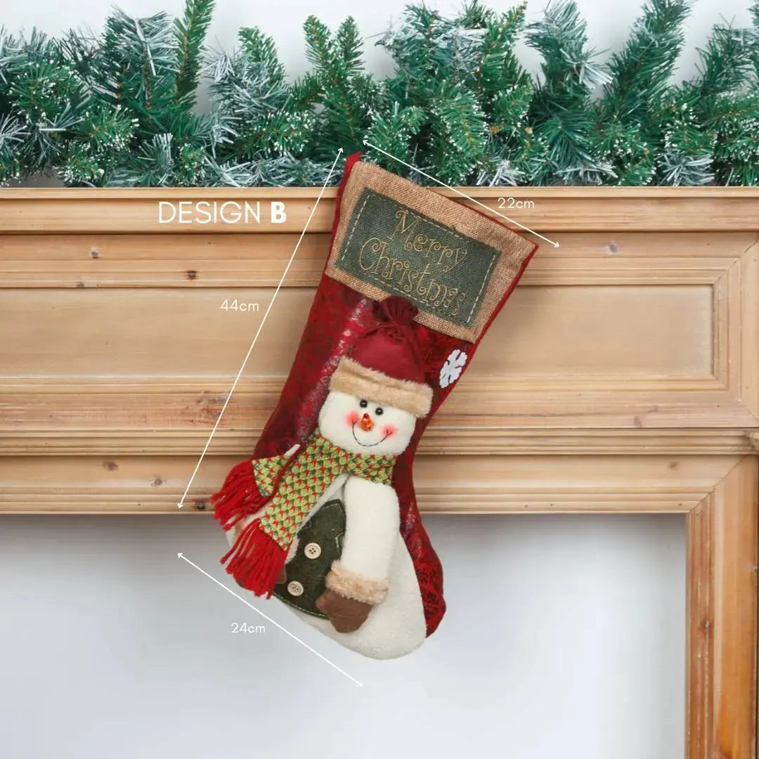 Christmas Hanging Decorative Socks Design B-Speckled Space