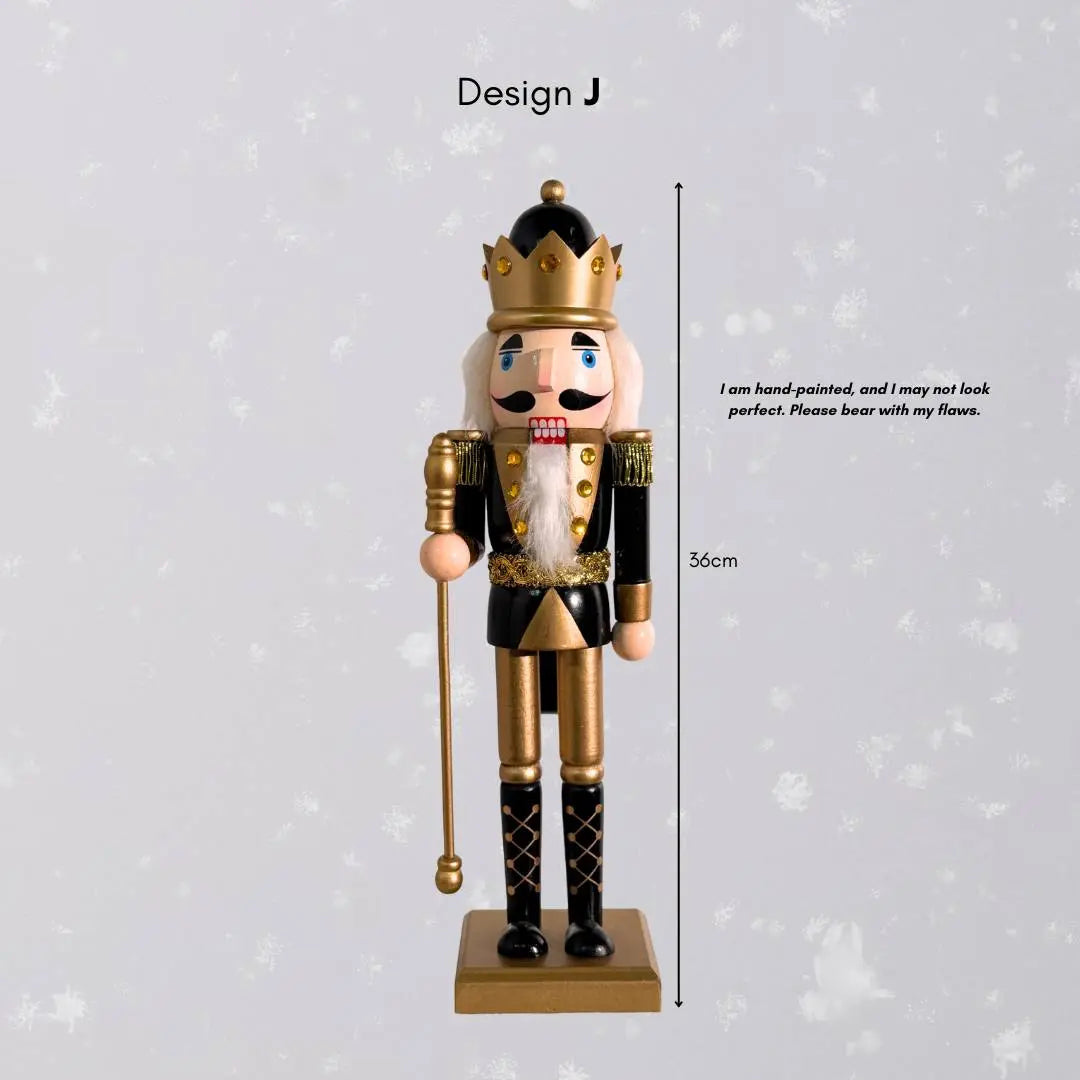 Christmas Wooden Nutcracker Decorative Figurine Design J-Speckled Space