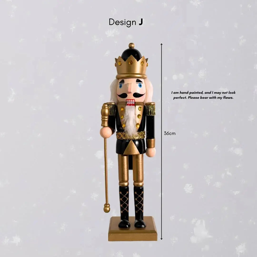 Christmas Wooden Nutcracker Decorative Figurine Design J-Speckled Space