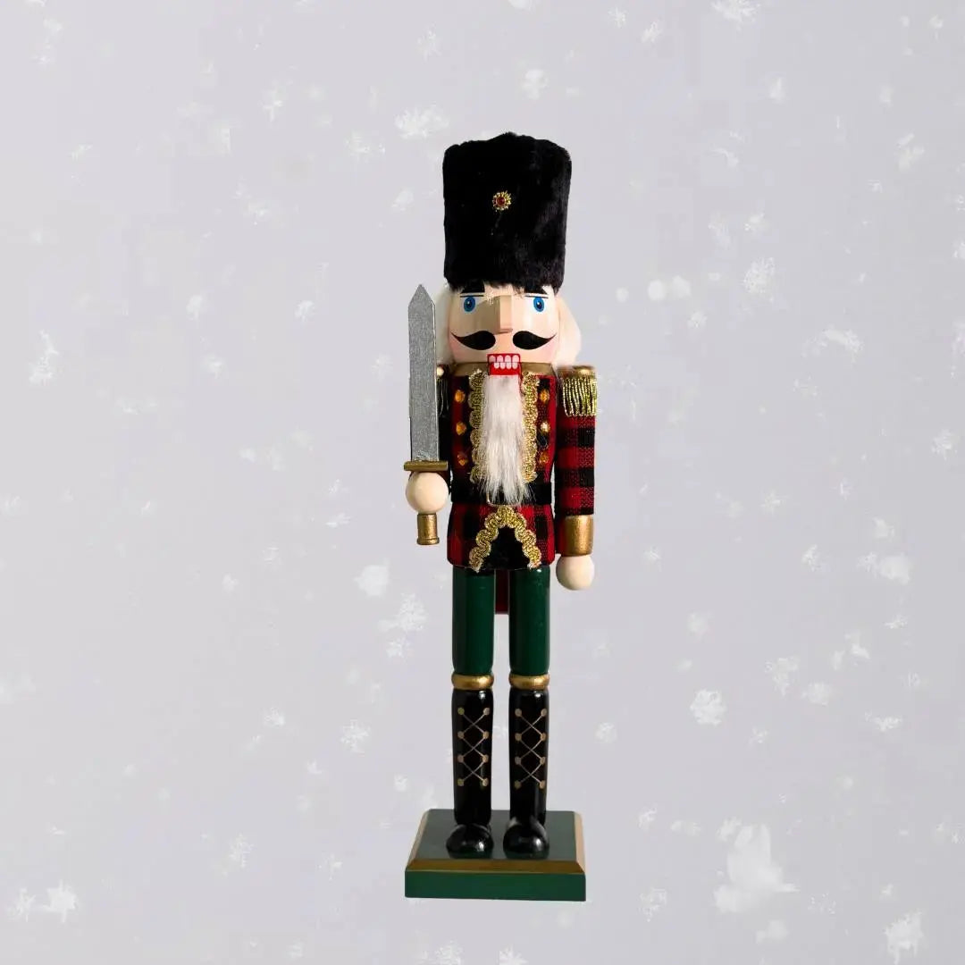 Christmas Wooden Nutcracker Decorative Figurine Design K-Speckled Space