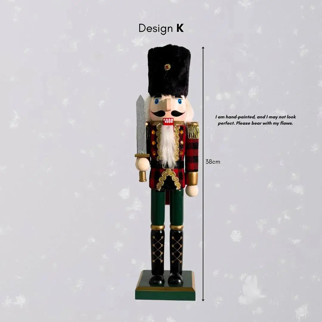 Christmas Wooden Nutcracker Decorative Figurine Design K-Speckled Space
