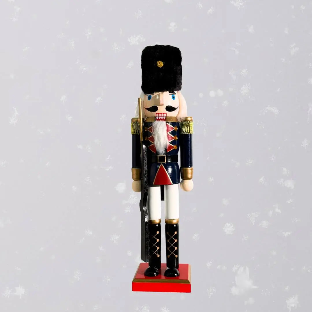 Christmas Wooden Nutcracker Decorative Figurine Design N-Speckled Space