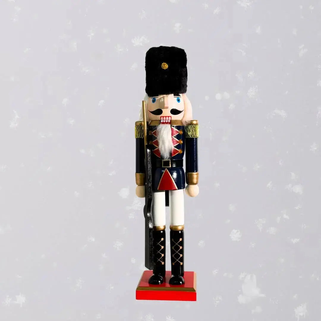 Christmas Wooden Nutcracker Decorative Figurine Design N-Speckled Space