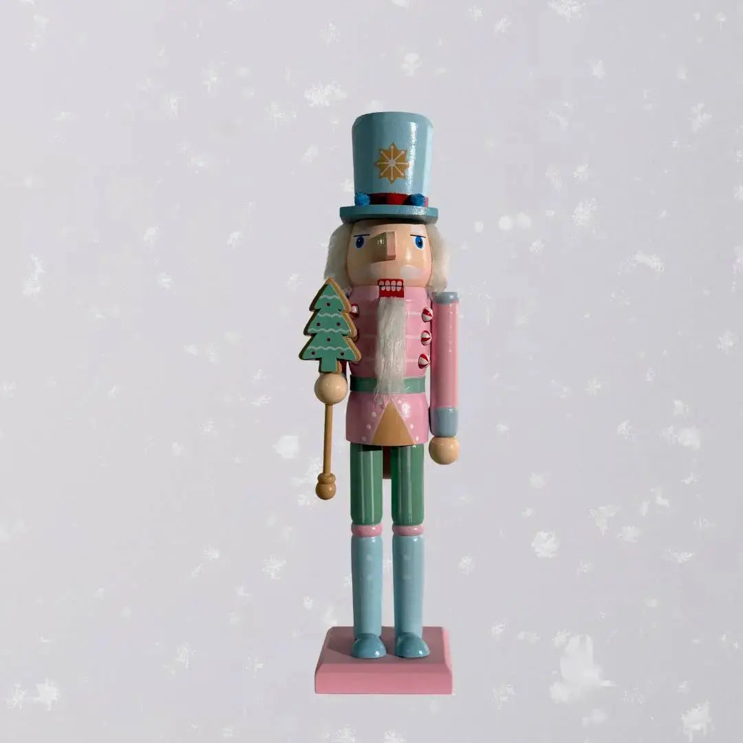 Christmas Wooden Nutcracker Decorative Figurine Design O-Speckled Space