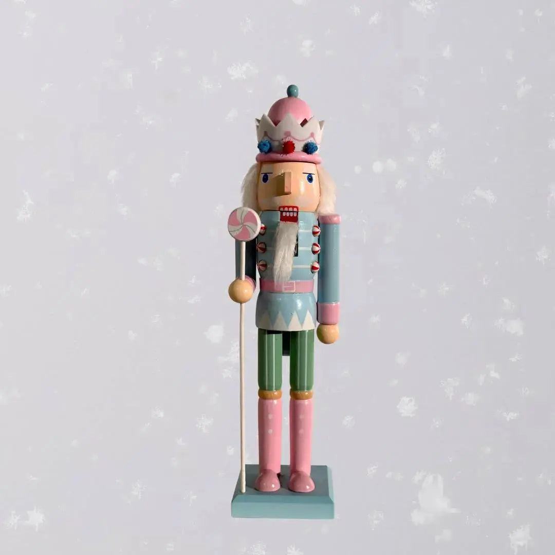 Christmas Wooden Nutcracker Decorative Figurine Design P-Speckled Space