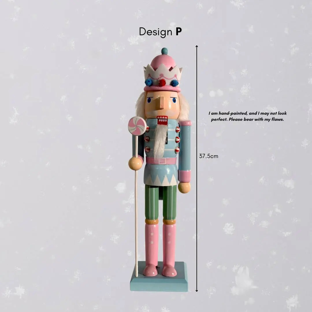 Christmas Wooden Nutcracker Decorative Figurine Design P-Speckled Space
