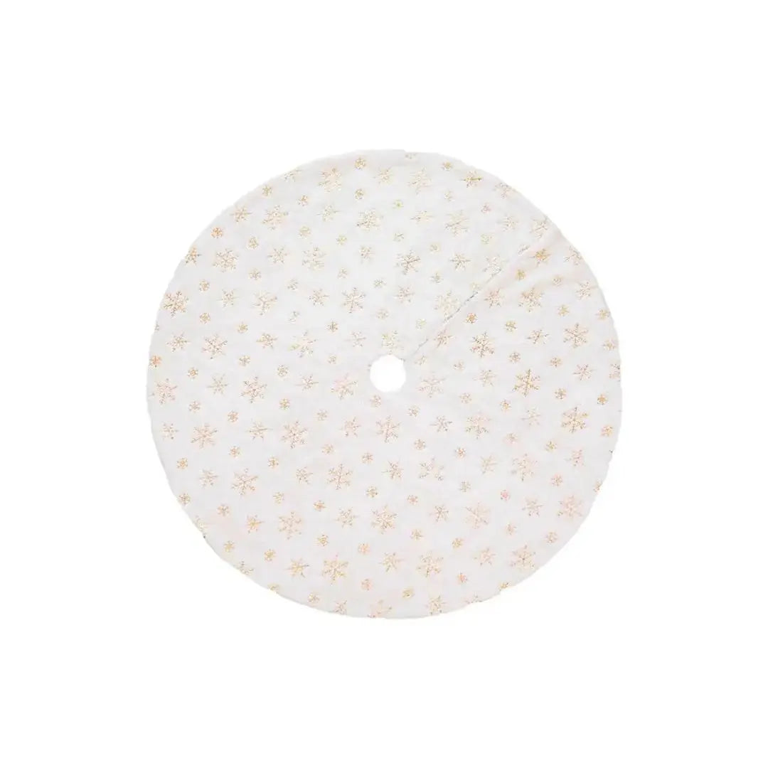 Gold Snow Christmas Tree Skirting-Speckled Space
