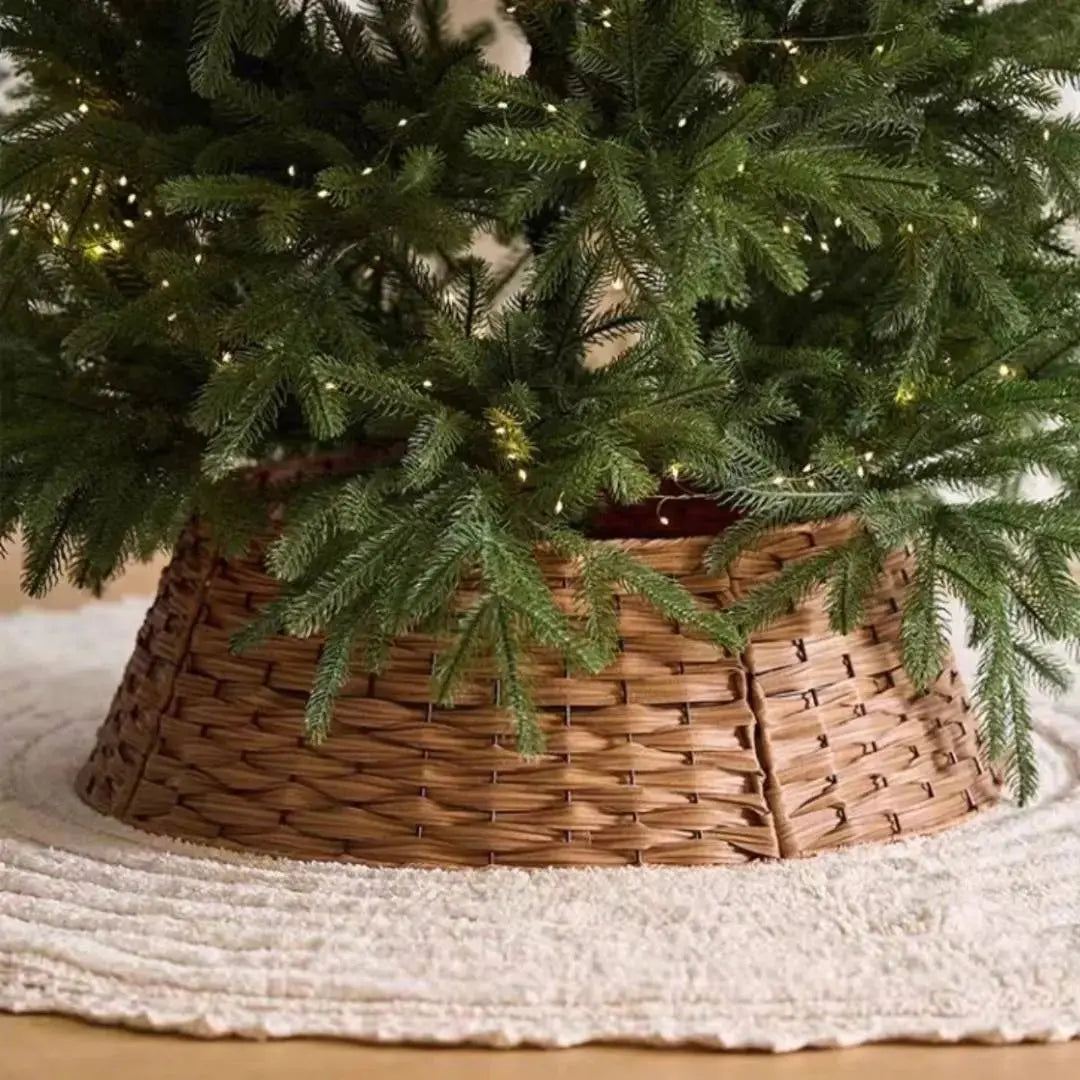 Light Brown Christmas Tree Base Collar-Speckled Space