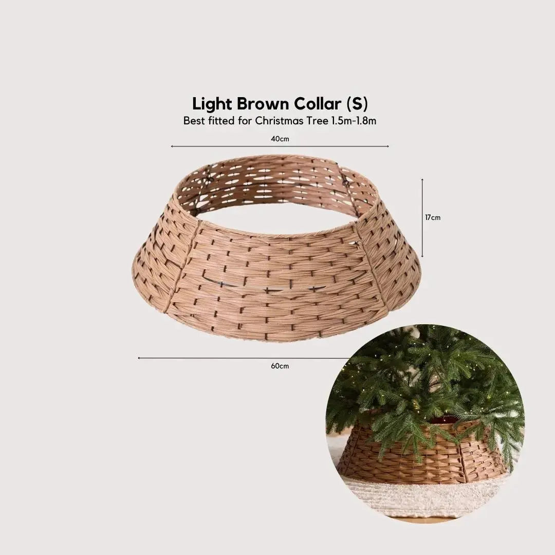 Light Brown Christmas Tree Base Collar-Speckled Space
