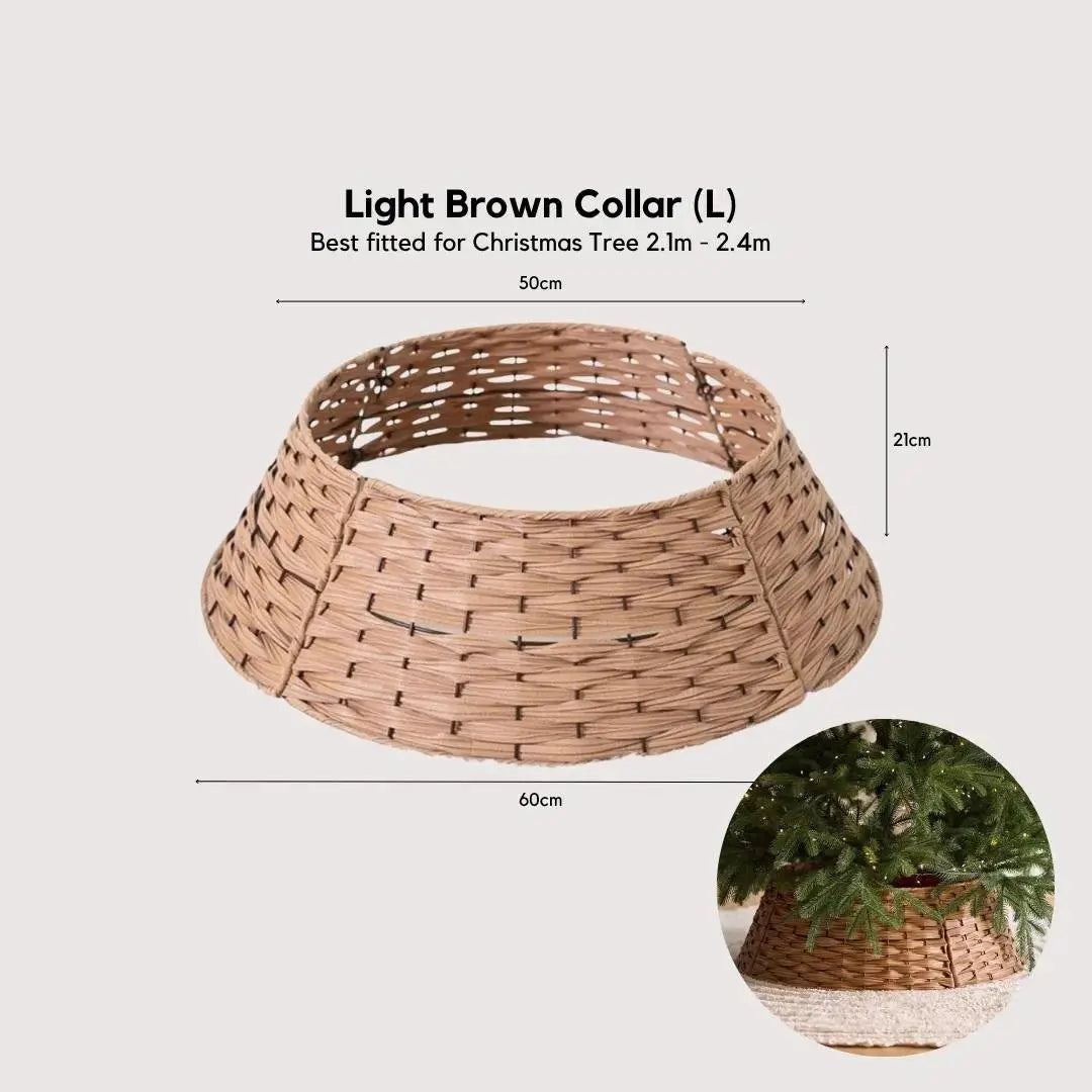 Light Brown Christmas Tree Base Collar-Speckled Space
