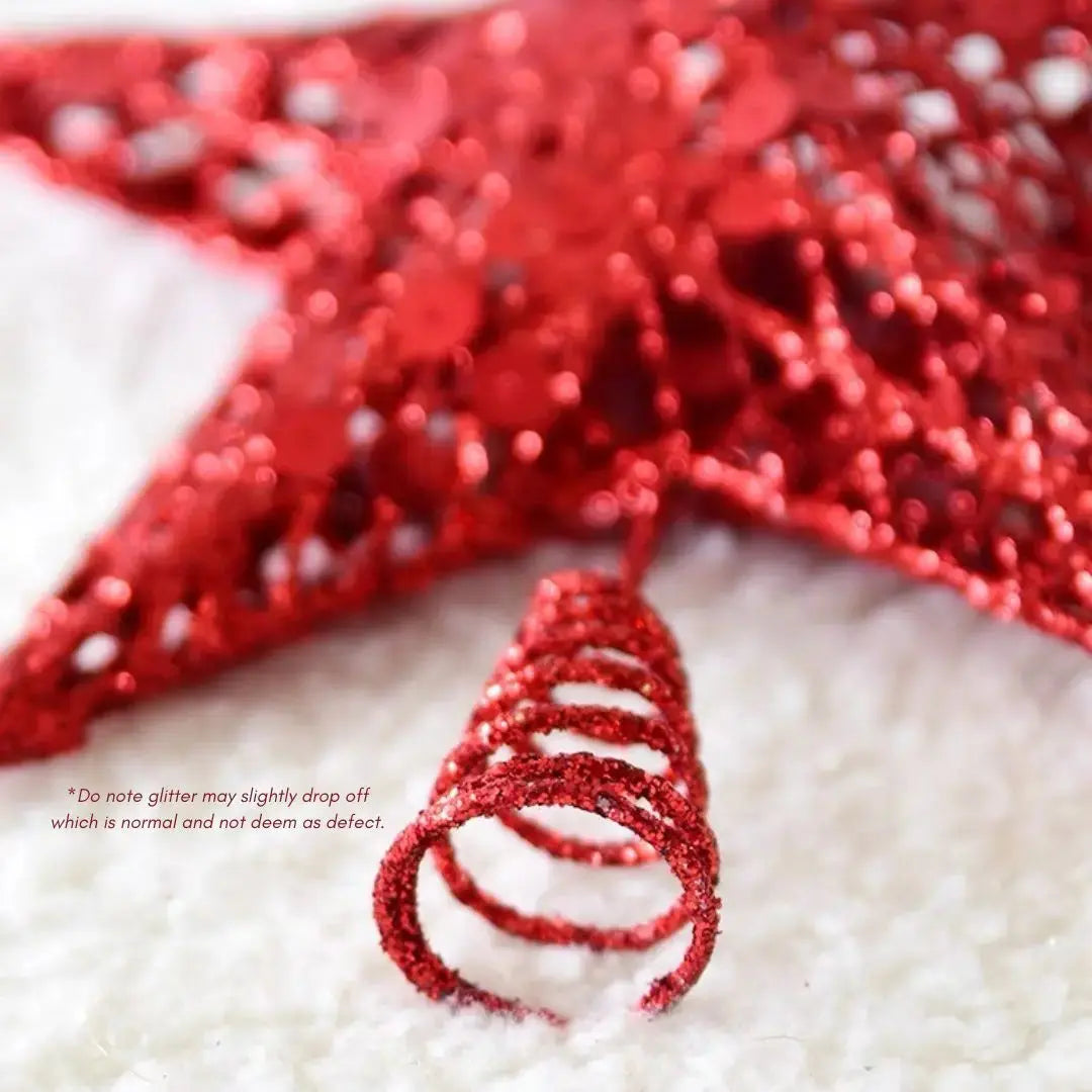 Silver Blinky Star Tree Topper-Speckled Space