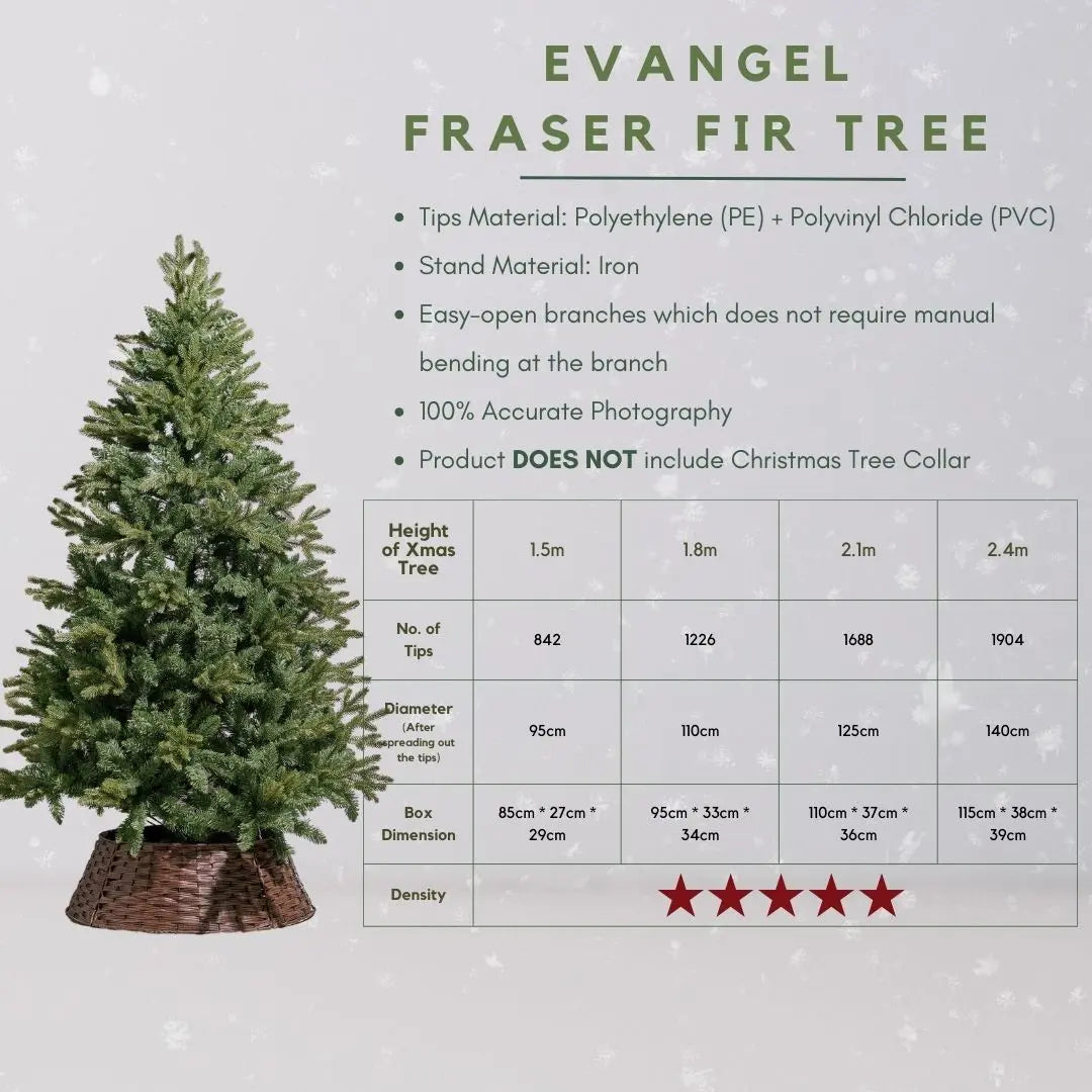 Evangel Fraser Fir Faux Christmas Tree-Speckled Space