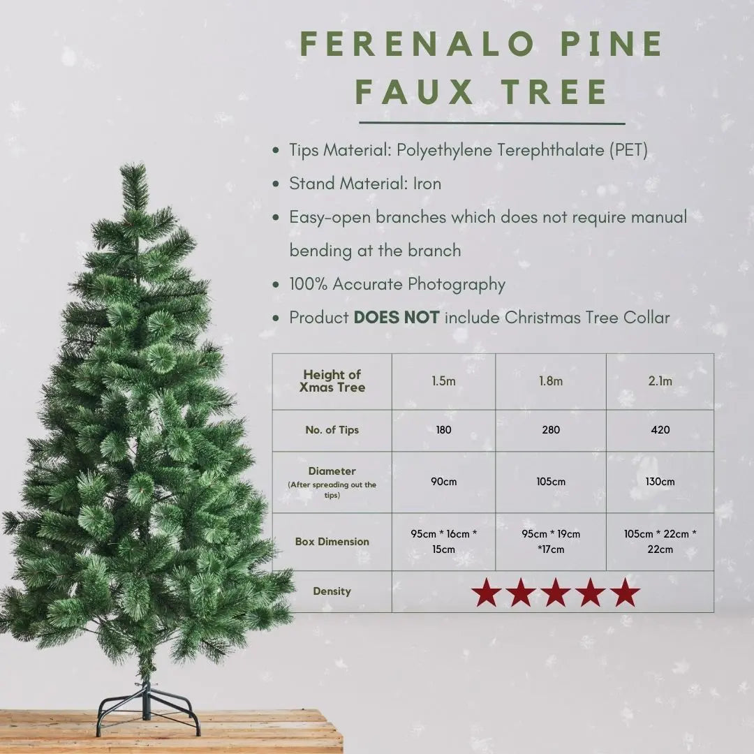 Ferenalo Pine Faux Christmas Tree-Speckled Space
