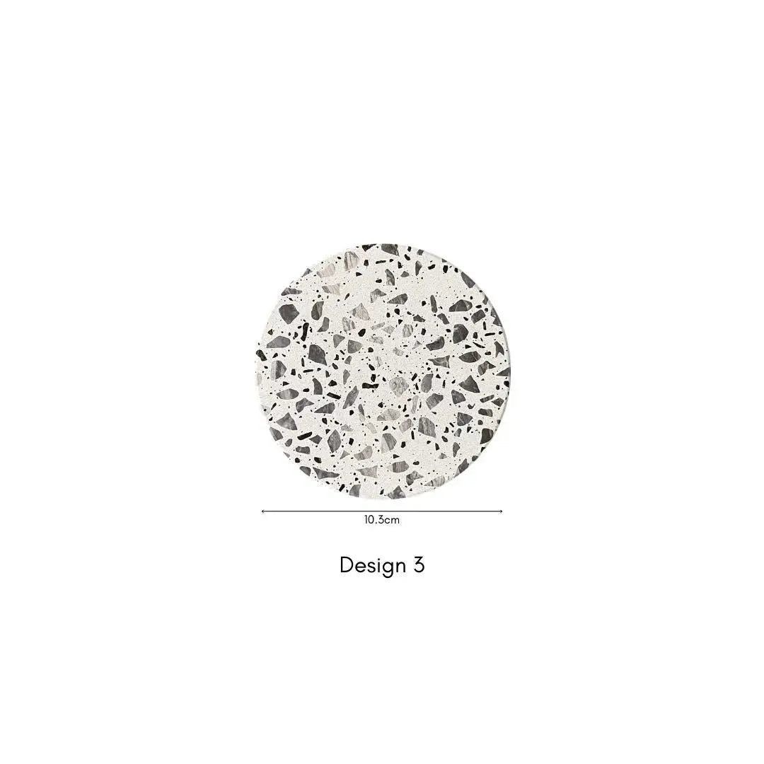 Diatomite Terrazzo & Marble Design Cup Coaster-Speckled Space