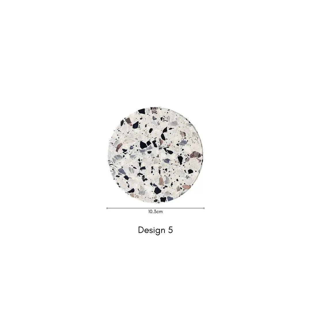 Diatomite Terrazzo & Marble Design Cup Coaster-Speckled Space