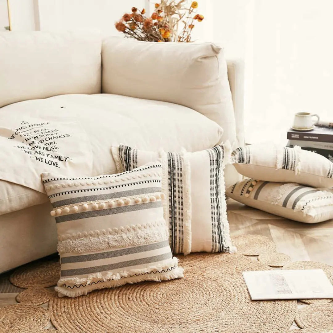 Denise Linen Cushion Cover-Speckled Space