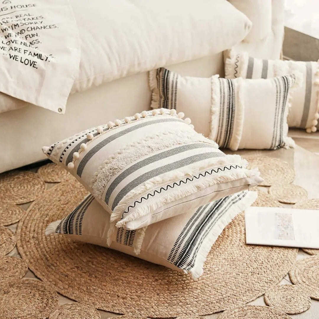 Denise Linen Cushion Cover-Speckled Space