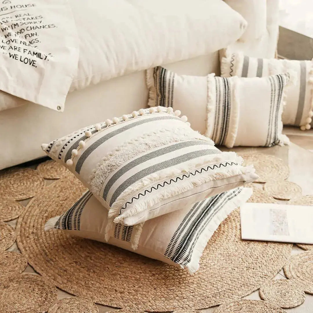 Denise Linen Cushion Cover-Speckled Space