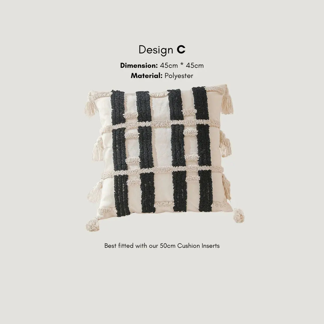 Heekle Tufted Cushion Cover-Speckled Space
