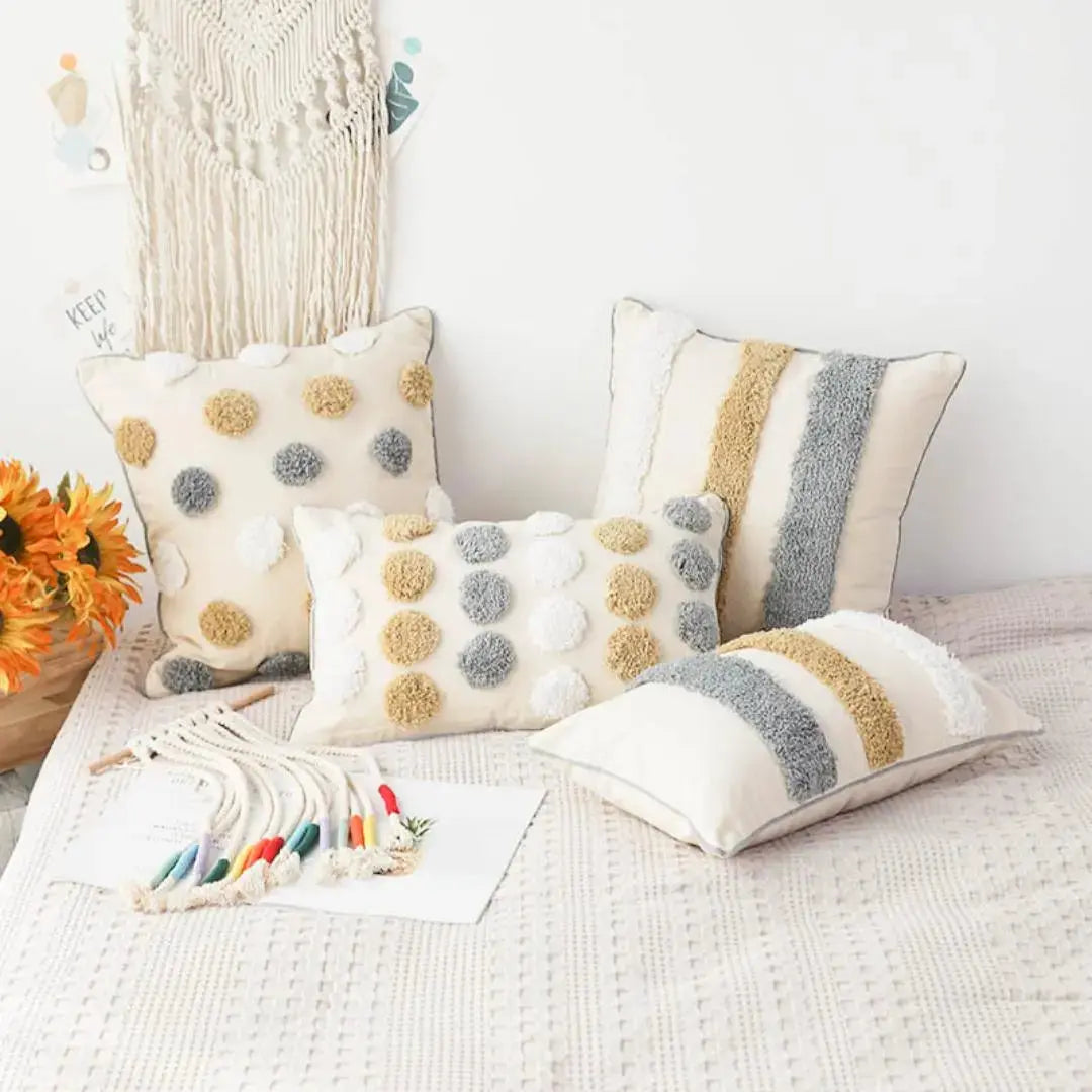 Sally Tufted Cushion Cover-Speckled Space