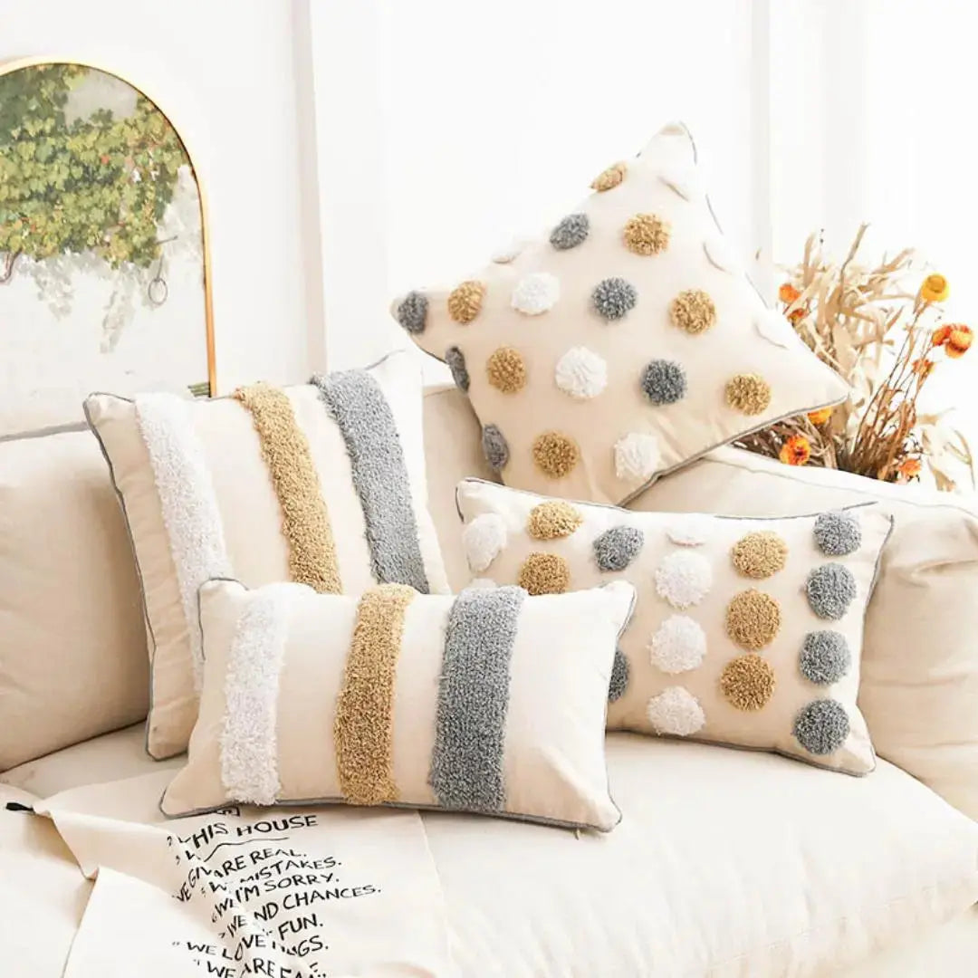 Sally Tufted Cushion Cover-Speckled Space