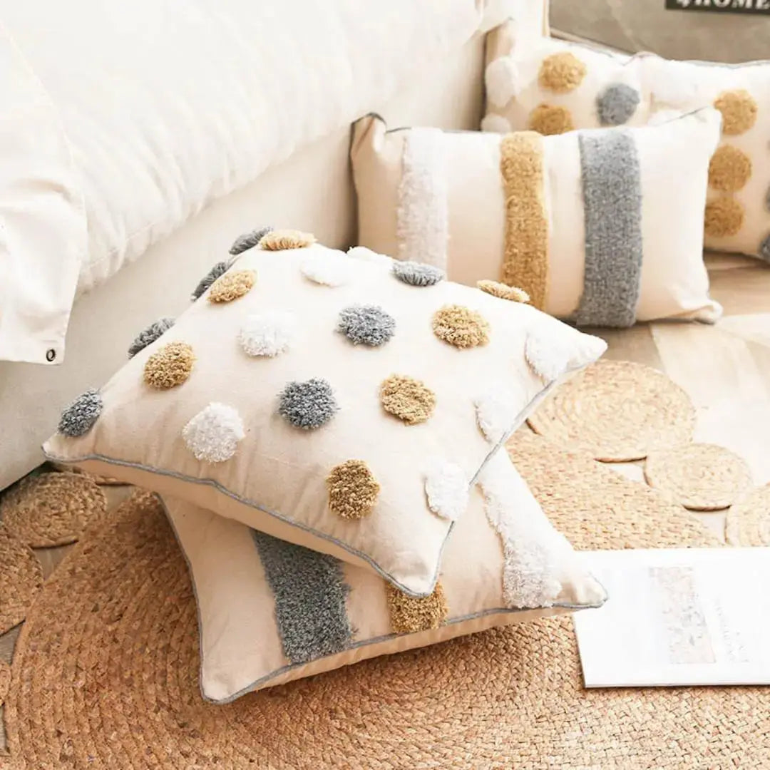 Sally Tufted Cushion Cover-Speckled Space