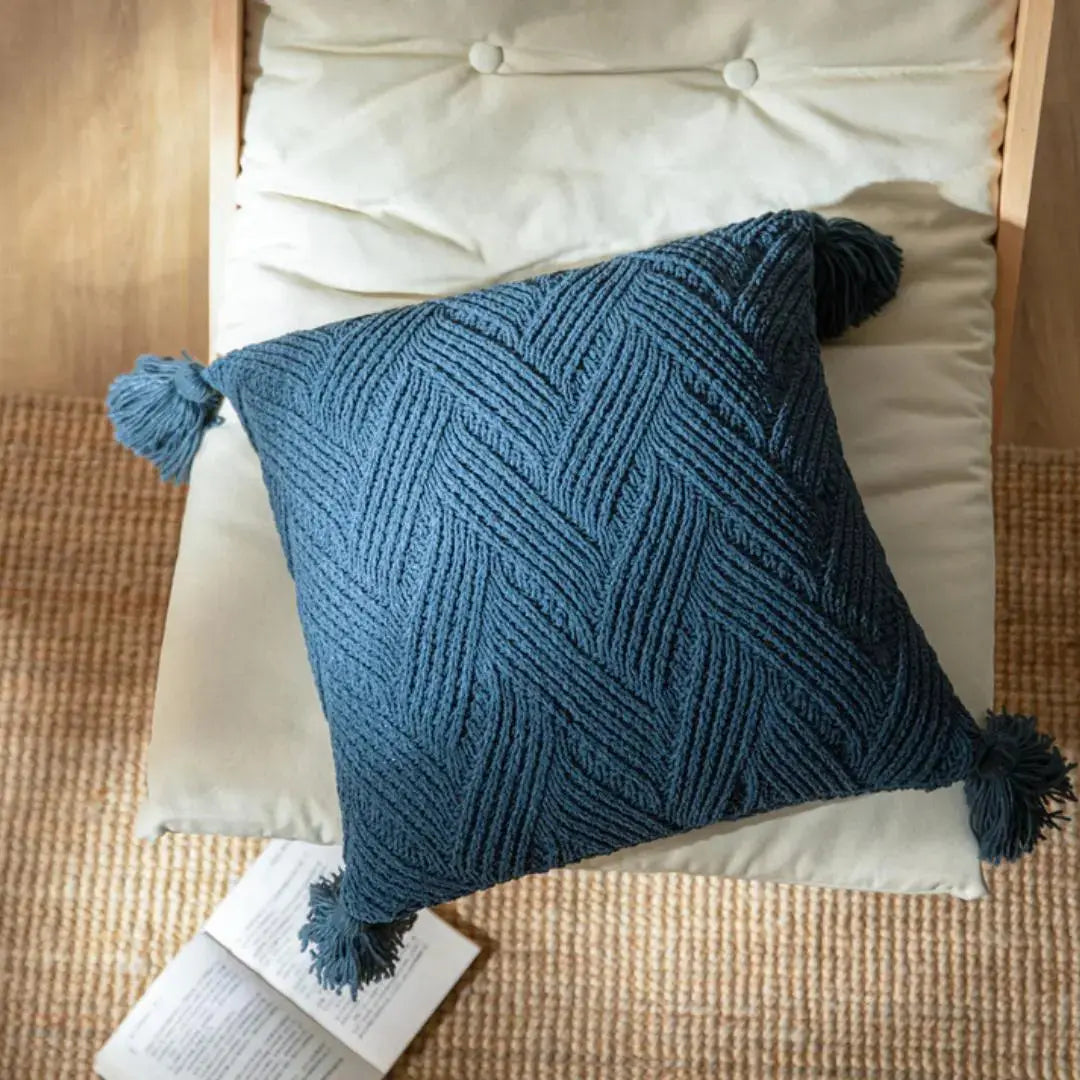 Knoty Knitted Cushion Cover-Speckled Space