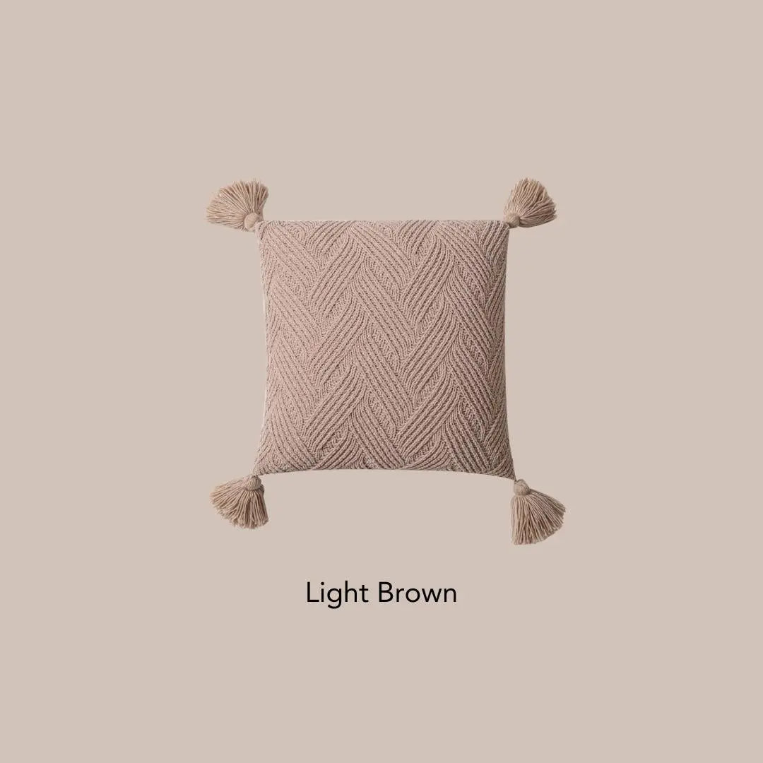 Knoty Knitted Cushion Cover-Speckled Space