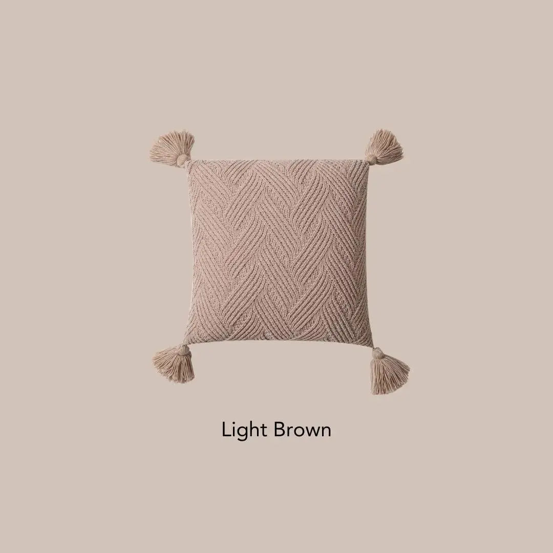 Knoty Knitted Cushion Cover-Speckled Space