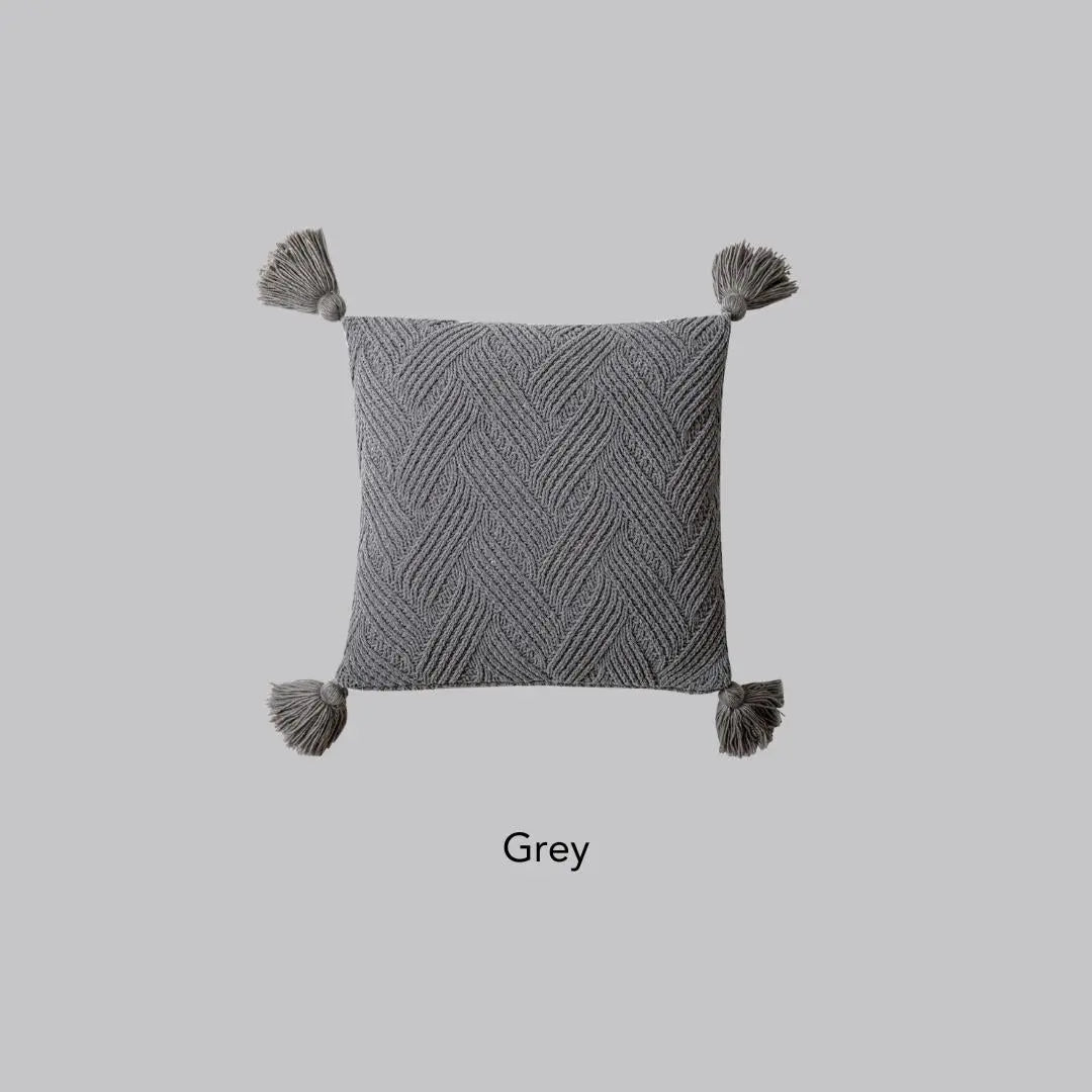 Knoty Knitted Cushion Cover-Speckled Space