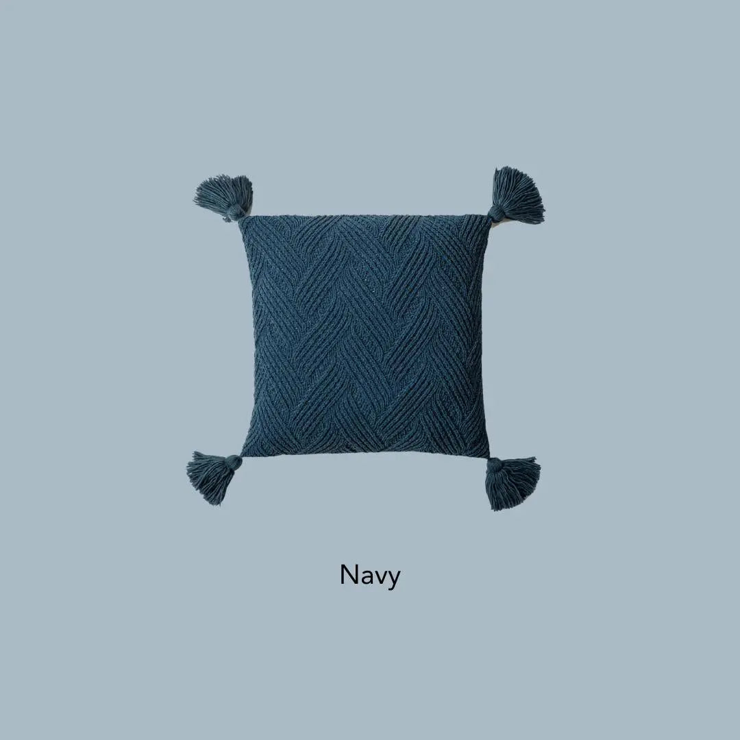 Knoty Knitted Cushion Cover-Speckled Space