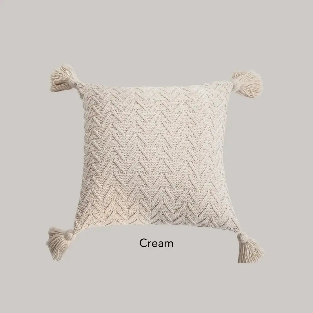 Vanessa Knitted Cushion Cover-Speckled Space